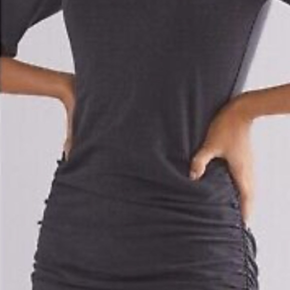 NWT Anthropologie Sundry ruched gray mini dress - Picture 7 of 14